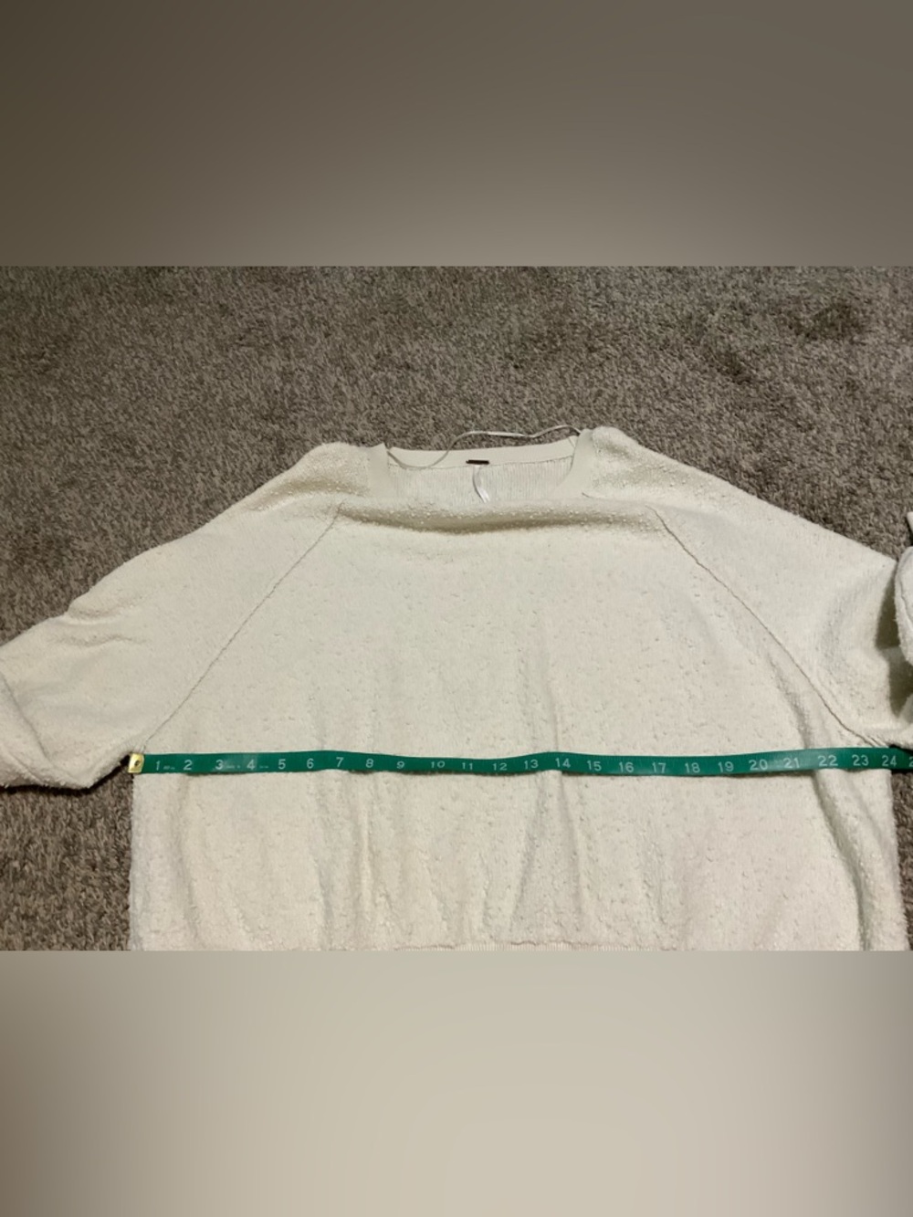 Free People Cream Textured Crewneck Sweater - Picture 6 of 8